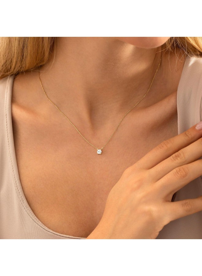 Diamond Necklaces for Women, Dainty Gold Necklace 18K Gold Filled Layered Necklace Simple CZ Diamond Gold Necklace for Women Trendy Jewelry Gifts for Girls - Image 2